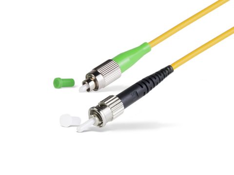 Патч корд оптоволоконный,, FC/APC-ST/UPC SM 9/125 Simplex 2.0мм 1 м, LSZH