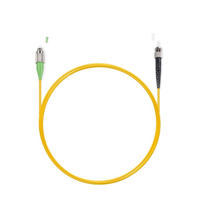 Патч корд оптоволоконный,, FC/APC-ST/UPC SM 9/125 Simplex 2.0мм 1 м, LSZH