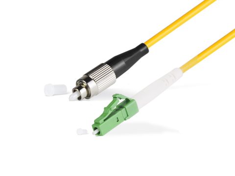 Патч корд оптоволоконный,, FС/UPC-LC/APC SM 9/125 Simplex 2.0мм 1 м, LSZH