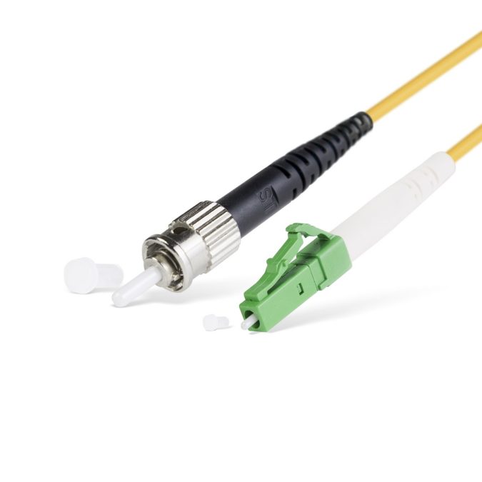 Патч корд оптоволоконный,, LC/APC-ST/UPC SM 9/125 Simplex 2.0мм 1 м, LSZH