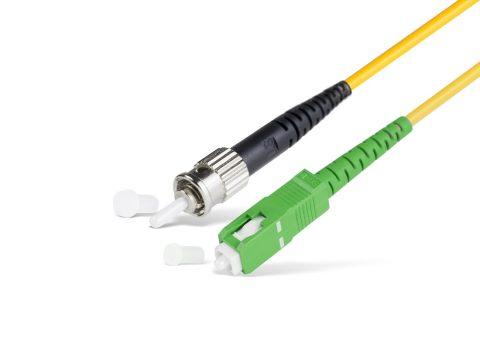 Патч корд оптоволоконный,, SC/APC-ST/UPC SM 9/125 Simplex 2.0мм 1 м,LSZH