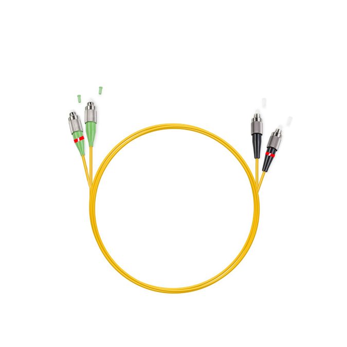 Патч корд оптоволоконный,, FC/UPC-FC/APC SM 9/125 Duplex 2.0мм 1 м, LSZH
