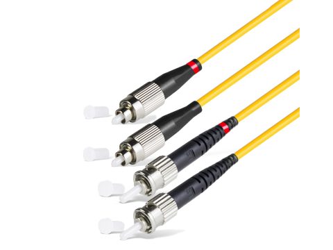 Патч корд оптоволоконный,, FC/UPC-ST/UPC SM 9/125 Duplex 2.0мм 1 м, LSZH