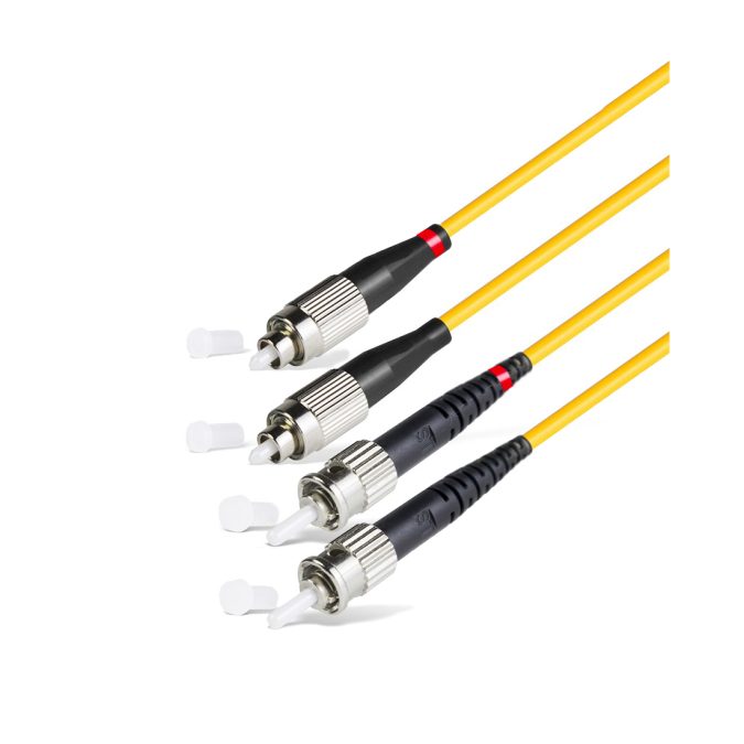 Патч корд оптоволоконный,, FC/UPC-ST/UPC SM 9/125 Duplex 2.0мм 1 м, LSZH