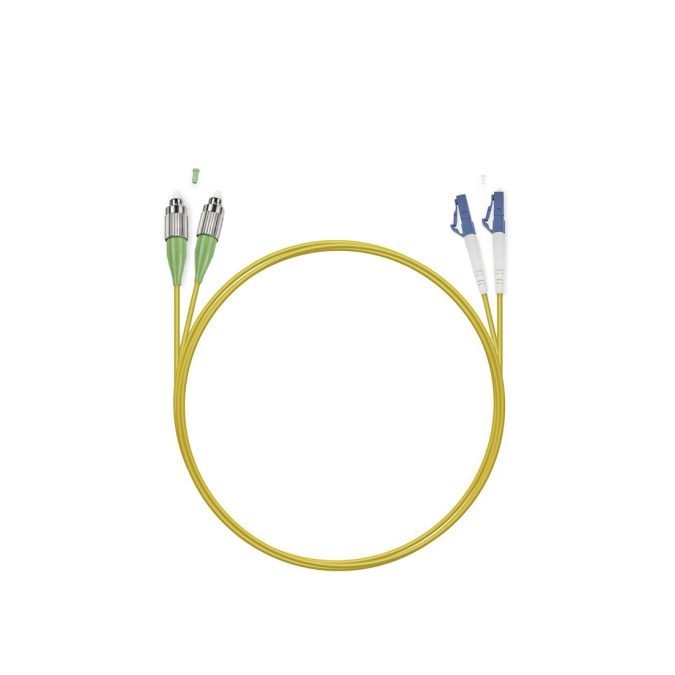 Патч корд оптоволоконный,, FC/APC-LC/UPC SM 9/125 Duplex 2.0мм 1 м, LSZH