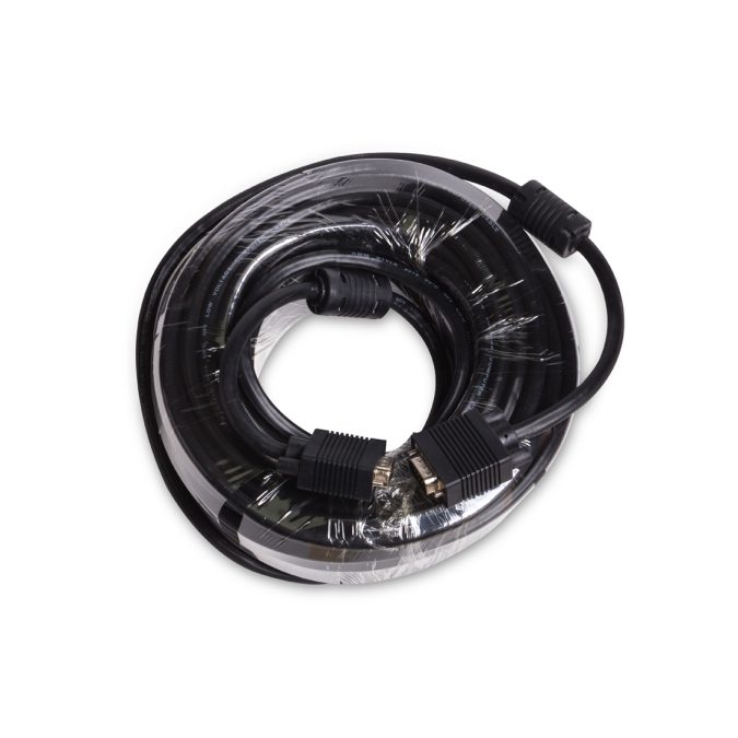 Интерфейсный кабель, iPower, iPiVGAMM200, VGA 15M/15M 20 м., Чёрный
