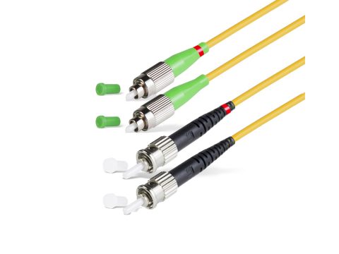 Патч корд оптоволоконный,, FC/APC-ST/UPC SM 9/125 Duplex 2.0мм 1 м, LSZH