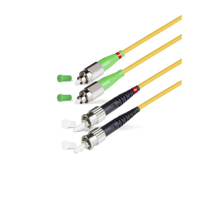 Патч корд оптоволоконный,, FC/APC-ST/UPC SM 9/125 Duplex 2.0мм 1 м, LSZH