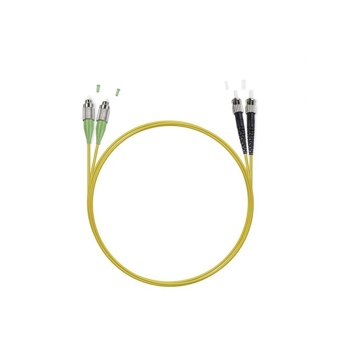 Патч корд оптоволоконный,, FC/APC-ST/UPC SM 9/125 Duplex 2.0мм 1 м, LSZH