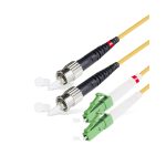 Патч корд оптоволоконный,, LC/APC-ST/UPC SM 9/125 Duplex 2.0мм 1 м, LSZH