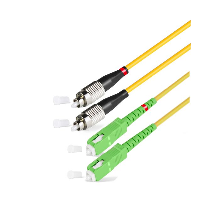 Патч корд оптоволоконный,, SC/APC-FC/UPC SM 9/125 Duplex 2.0мм 1 м, LSZH