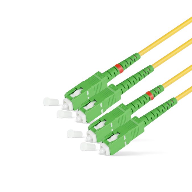 Патч корд оптоволоконный,, SC/APC-SC/APC SM 9/125 Duplex 2.0мм 1 м, LSZH