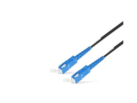 Абонентский FTTH Патч Корд,, SС/UPC-SC/UPC SM 1 м, Для внешней прокладки, Чёрный, Усиленный, LSZH