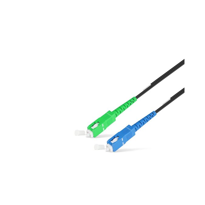 Абонентский FTTH Патч Корд,, SС/UPC-SC/APC SM 1 м, Для внешней прокладки, Чёрный, Усиленный, LSZH