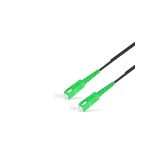 Абонентский FTTH Патч Корд,, SС/APC-SC/APC SM 1 м, Для внешней прокладки, Чёрный, Усиленный, LSZH