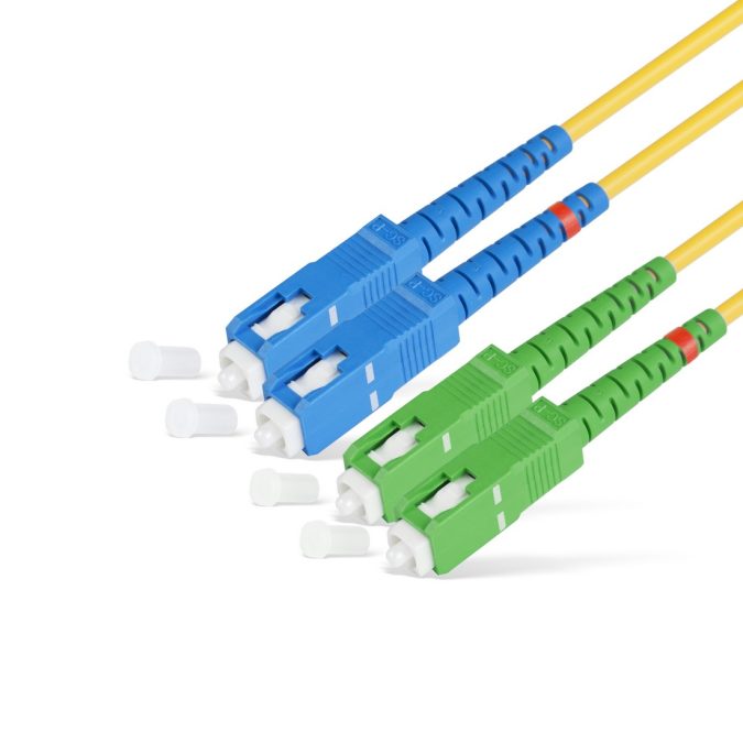 Патч корд оптоволоконный,, SC/UPC-SC/APC SM 9/125 Duplex 2.0мм 1 м, LSZH