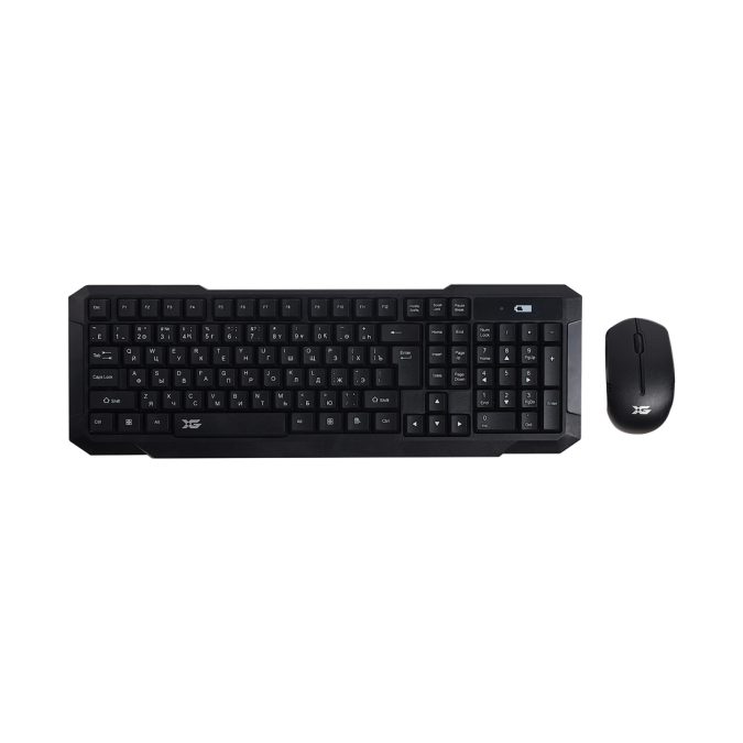 Комплект Клавиатура + Мышь, XG, XD-7700GB, Беспроводной, Оптическая мышь, Анг/Рус/Каз, Кол-во стандартных клавиш 104, Чёрный