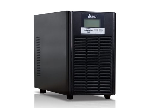 Источник бесперебойного питания, SVC, PTX-6KL-LCD, Мощность 6000ВА/6000Вт, PTX-серия, On-Line, LCDTel.lineUSBRS-232 технология SMART, Диапазон работы AVR: 110-288В, Батареи: 16шт., не поставляются в комплекте, внешнее подключение, Клемная колодка, Чёрный