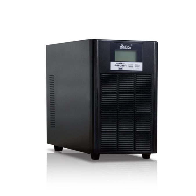Источник бесперебойного питания, SVC, PTX-10KL-LCD, Мощность 10кВА/10кВт, PTX-серия, On-Line, LCDTel.lineUSBRS-232 технология SMART, Диапазон работы AVR: 110-288В, Батареи: 16 шт., не поставляются в комплекте, внешнее подключение, Клеммная колодка, Чёрный