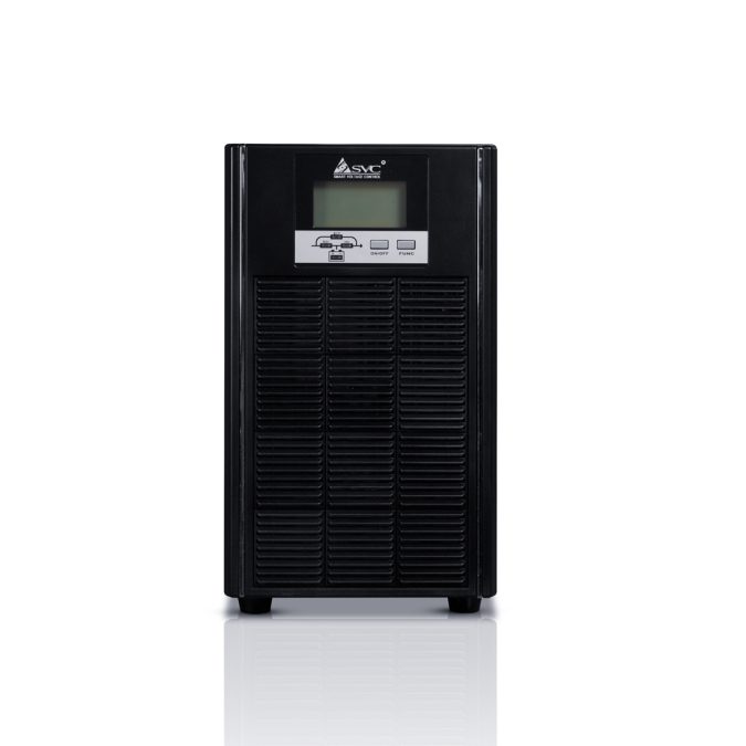 Источник бесперебойного питания, SVC, PTX-10KL-LCD, Мощность 10кВА/10кВт, PTX-серия, On-Line, LCDTel.lineUSBRS-232 технология SMART, Диапазон работы AVR: 110-288В, Батареи: 16 шт., не поставляются в комплекте, внешнее подключение, Клеммная колодка, Чёрный