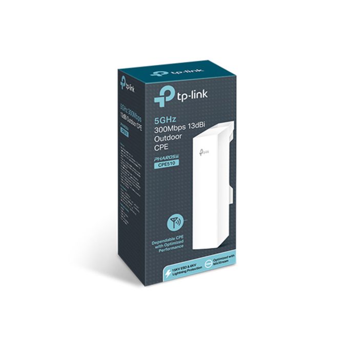 Wi-Fi точка доступа, TP-Link, CPE510, Наружняя, 5 ГГц, 300 Мбит/с, 1 порт LAN 10/100 Мбит/с с поддежкой PoE