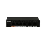 Коммутатор, Dahua, DH-PFS3006-4ET-60, Настольный, 6 портов 10/100M, PoE (4 порта), Корпус металл