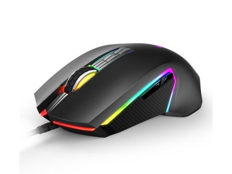 Компьютерная мышь, Rapoo, V20S, Игровая, Оптическая, Проводная, 3000 dpi, Длина кабеля 1,8 метра, LED подсветка, Чёрный
