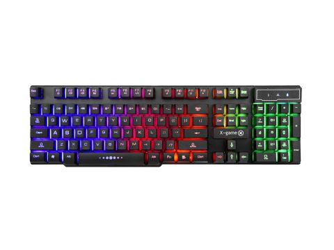 Клавиатура, XG, XK-200UB, USB, Кол-во стандартных клавиш 104, Размер: 439.2 x 141.5 x 25.5 мм., Длина кабеля 1,45 метра, Анг/Рус/Каз, Чёрная