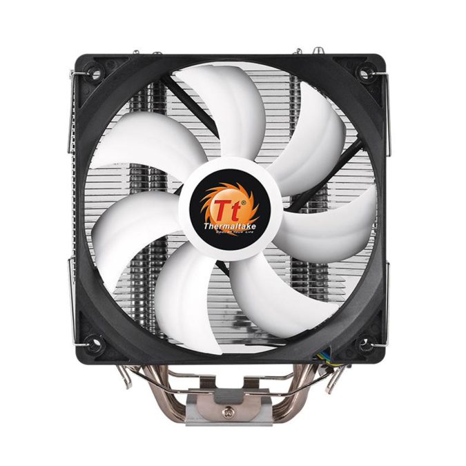 Кулер для процессора, Thermaltake, Contact Silent 12, CL-P039-AL12BL-A, Intel LGA 1700/1200/1156/115x и AMD AM5/AM4/FM2/FM1/AM3+/AM3/AM2+/AM2, TDP 150W, 120мм вентилятор, 500-1500 об/м, 28.8 dB(A), 4pin, 153х127х75.3мм, Серебристый