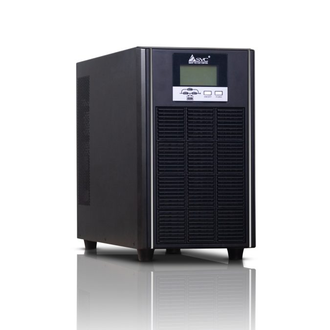 Источник бесперебойного питания, SVC, GT31-10KVA, Мощность 10кВА/9кВт, Трёхфазный (3 фазы на вход, 1 на выход), GT31-серия, On-Line, LCDRS-232/USB SMART, Диапазон работы AVR: 190-499В, Батарея: 16 шт. (не поставляется в комплекте), Чёрный