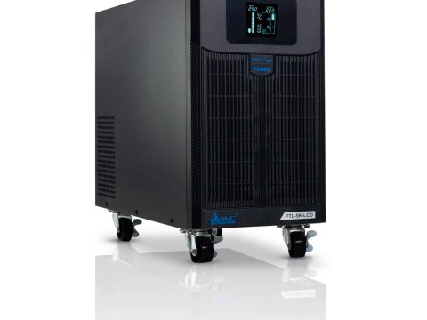 Источник бесперебойного питания, SVC, PTL-5K-LCD, Мощность 5000ВА/4000Вт, PTL-серия, LCDTel.lineUSB(Smart), Диапазон работы AVR: 145-275В, Бат.: 12В/17Ah*4шт., 3 вых. + клеммная колодка, Чёрный