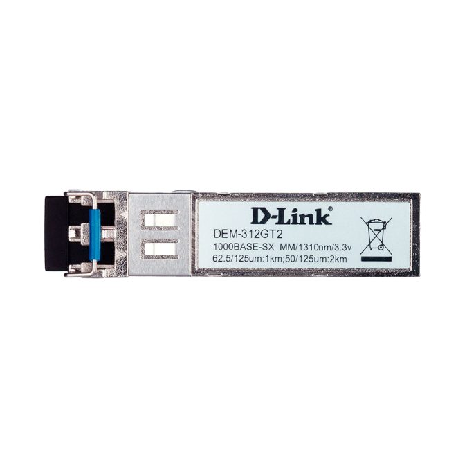 Трансивер, D-Link, 312GT2/A1A, SFP-трансивер с 1 портом 1000Base-SX+ для многомодового оптического кабеля (до 2 км)