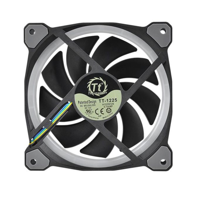Кулер для компьютерного корпуса,Thermaltake, Riing Plus 12 RGB TT Premium Edition 3-Fan Pack, CL-F053-PL12SW-A, RGB 120мм вентилятор, 500-1500 об.мин, 48.34 CFM, 24.7 dB(A), 9pin, 120х120х25мм, Чёрный