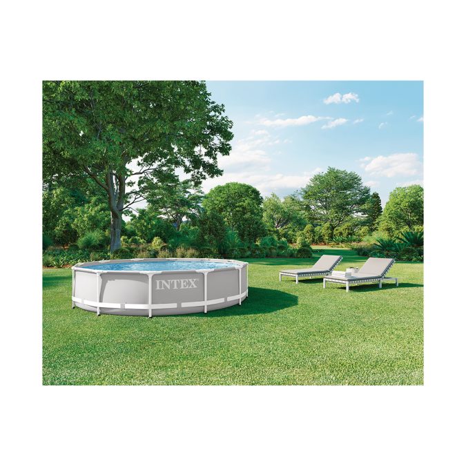 Каркасный бассейн Prism Frame 366 х 76 см, INTEX, 26710NP, Винил, 6503 л., Стальной каркас, Серый, Цветная коробка