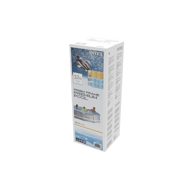 Каркасный бассейн Prism Frame 366 х 76 см, INTEX, 26710NP, Винил, 6503 л., Стальной каркас, Серый, Цветная коробка
