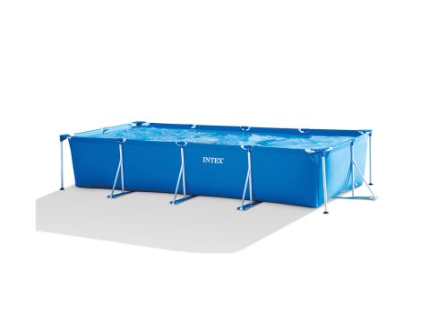 Каркасный бассейн Rectangular Frame 450 x 220 х 84 см, INTEX, 28273NP, Винил, 7127 л., Стальной каркас, Синий, Цветная коробка