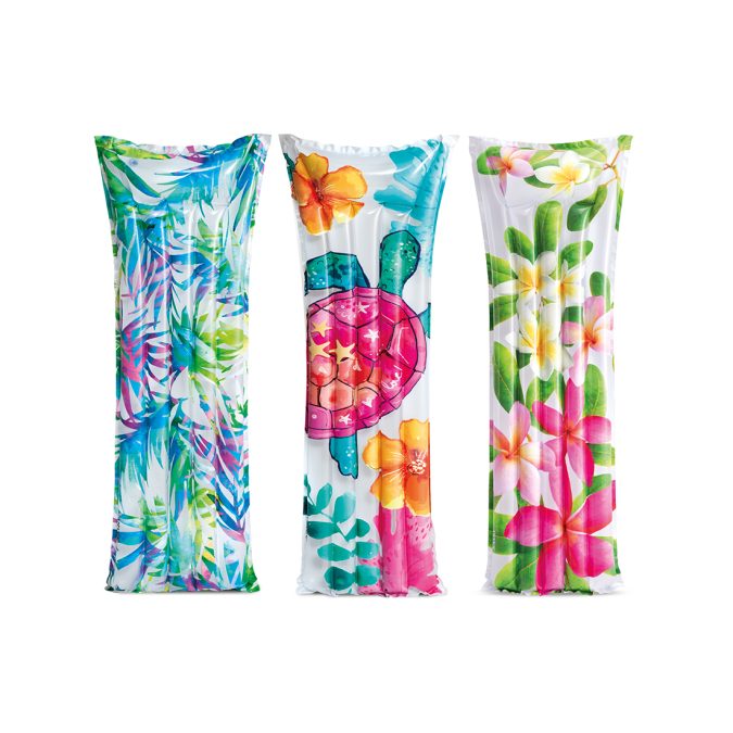 Пляжный матраc для плавания Fashion 183 х 69 см, INTEX, 59720NP, Винил, Двухкамерный, Цвета в ассортименте, Пакет