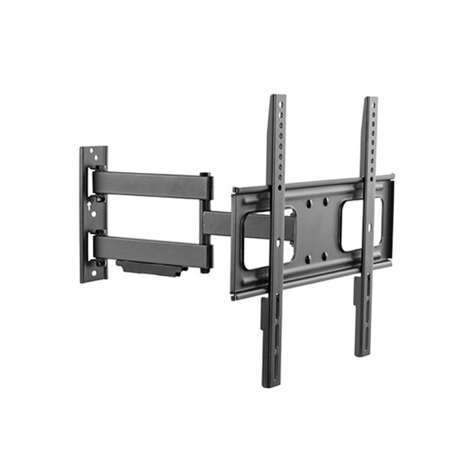 Кронштейн для ТВ и мониторов, Brateck, LPA36-443, Макс. нагрузка - 50 кг, Диагональ экрана от 32" до 55", Угол поворота до 180°, Угол наклона -20° +10°, Уровень, Чёрный