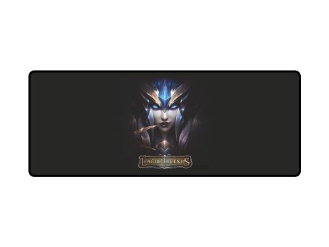Коврик для компьютерной мыши, XG, League Legends, 295 x 770 x 4mm Резиновая основа, Тканевая поверхность, Склеивание, Гладкая поверхность, Чёрный
