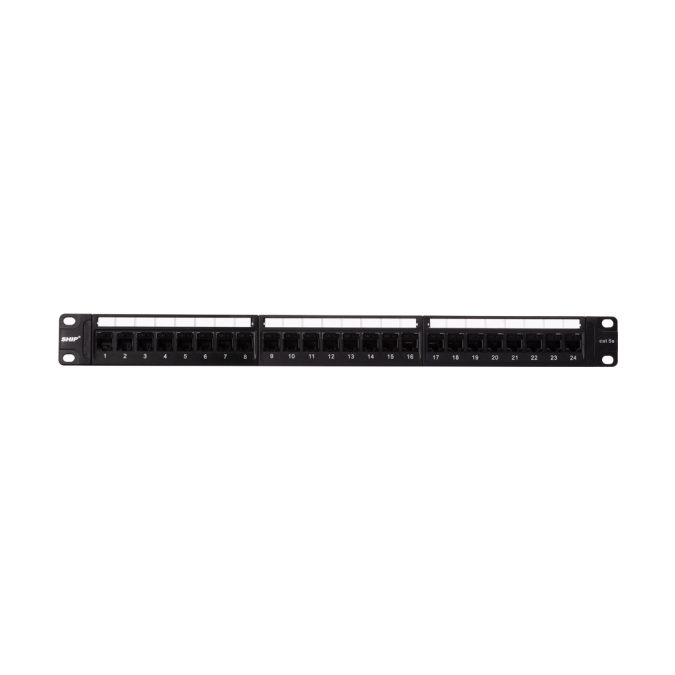 Медная патч панель с 24 двусторонними разъёмами RJ-45, SHIP, P197-24L5, UTP, Категория 5e, 19" (1U), 24 Порта