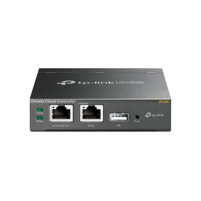 Wi-Fi Облачный контроллер, TP-Link, Omada OC200, 2 порта Ethernet 10/100 Мбит/с, 1 порт USB 2.0, 1 порт Micro USB, IEEE 802.3af / 802.3at