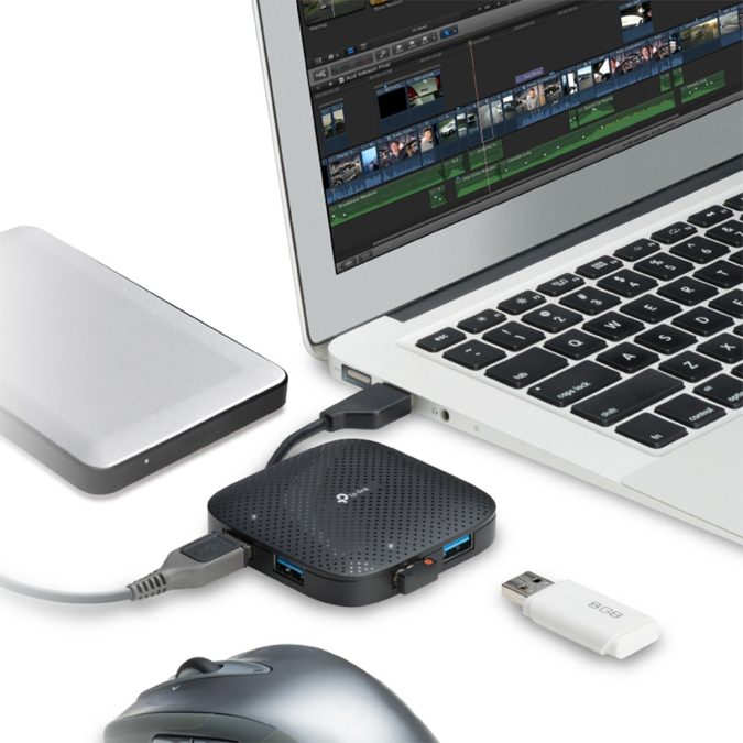 USB-концентратор, TP-Link, UH400, 4 порта USB 3.0, входной интерфейс USB 3.0 Type-A