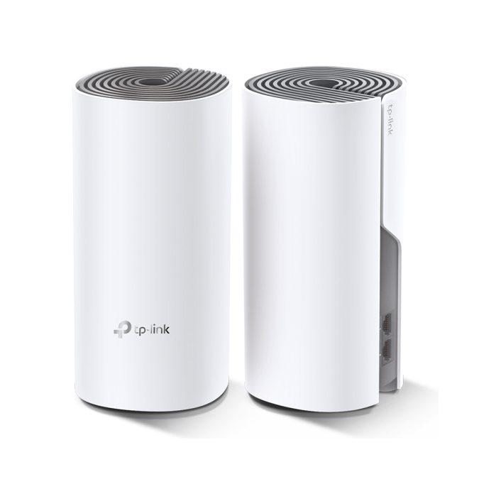 Беспроводная MESH-система Wi-Fi, TP-Link, Deco E4 (2-pack), MESH, Wi-Fi 5, 802.11a/b/g/n/ac, 2.4ГГц/5ГГц, АС1167, 2 порта 10/100М, 2 модуля Deco в комплекте