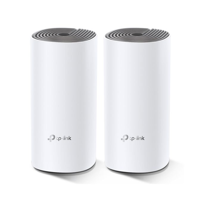 Беспроводная MESH-система Wi-Fi, TP-Link, Deco E4 (2-pack), MESH, Wi-Fi 5, 802.11a/b/g/n/ac, 2.4ГГц/5ГГц, АС1167, 2 порта 10/100М, 2 модуля Deco в комплекте
