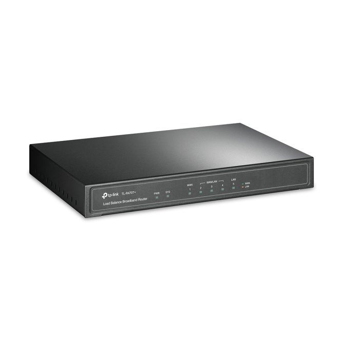 Маршрутизатор, TP-Link, TL-R470T+, 1x100Mb постоянный WAN порт, 1x100Mb постоянный Ethernet LAN порт, 3x100Mb изменяемых порта Ethernet WAN/LAN