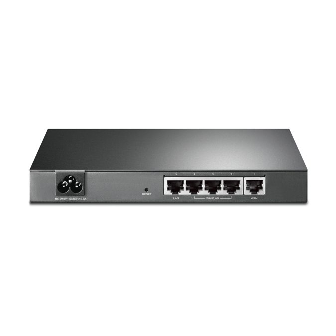 Маршрутизатор, TP-Link, TL-R470T+, 1x100Mb постоянный WAN порт, 1x100Mb постоянный Ethernet LAN порт, 3x100Mb изменяемых порта Ethernet WAN/LAN