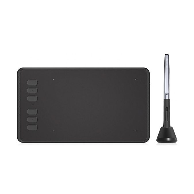 Графический планшет, Huion, H640P, Разрешение 5080 lpi, Чувствительность к нажатию 8192, Интерфейс USB, Рабочая область 160*100 мм. (6,3"х 3,9"), Чёрный
