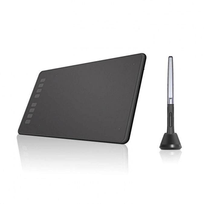 Графический планшет, Huion, H950P, Разрешение 5080 lpi, Чувствительность к нажатию 8192, Интерфейс USB, Рабочая область 221*138 мм. (8,7"х5,4"), Чёрный
