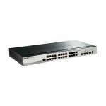 Коммутатор, D-Link, DGS-1510-28X/A1A, Настраиваемый L2+ стекируемый коммутатор с 24 портами 10/100/1000Base-T и 4 портами 10GBase-X SFP+.