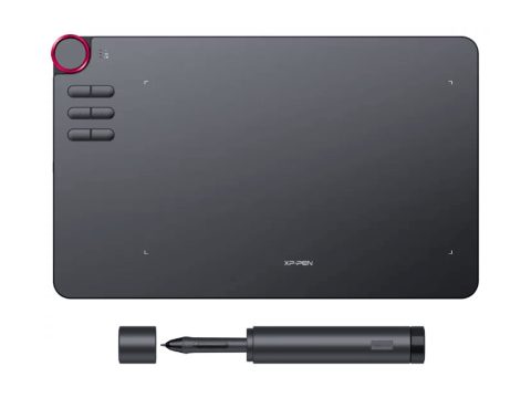 Графический планшет, XP-Pen, Deco 03, Разрешение 5080 lpi, Чувствительность к нажатию 8192, Беспроводной интерфейс, Рабочая область 10"х6,25", Чёрный